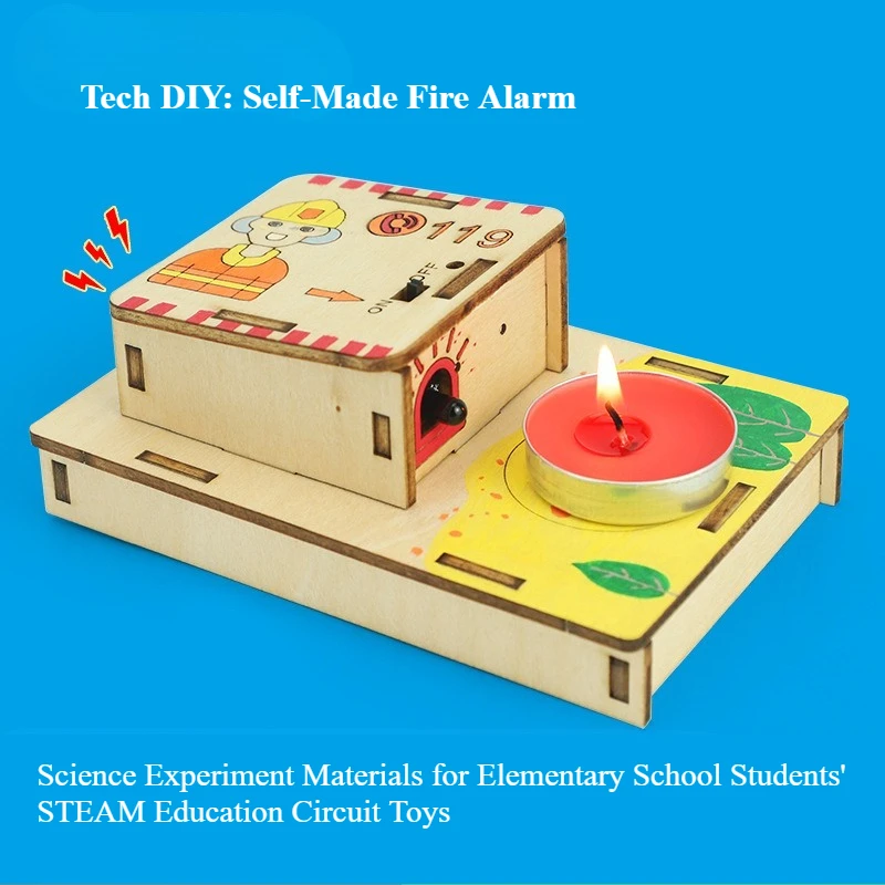 DIY Fire Alarm Circuit Kit Kids Science Experiment STEM Project Educational Classroom Learning Toy for Students Ages 8-12