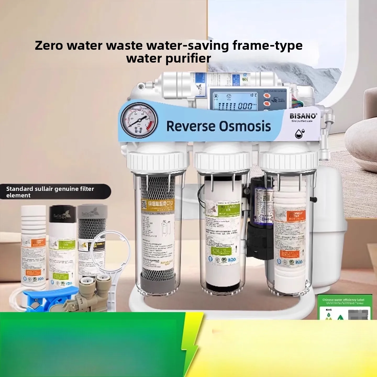 

DIY 1000G High Flow Direct Drinking Water Purifier, Household Tankless Filter, Under-Sink RO Reverse Osmosis Water Purifier