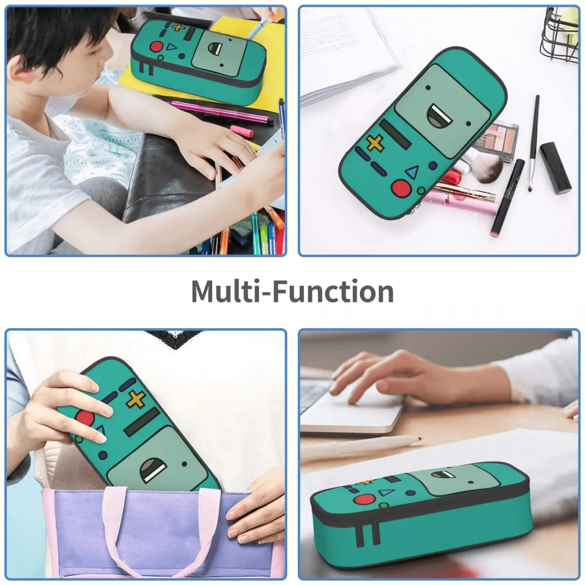 Adventure Time Anime BMO Pencil Cases Large Storage Pen Bags Pen Box Pencil Pouch For Boys Girls Students Stationery School