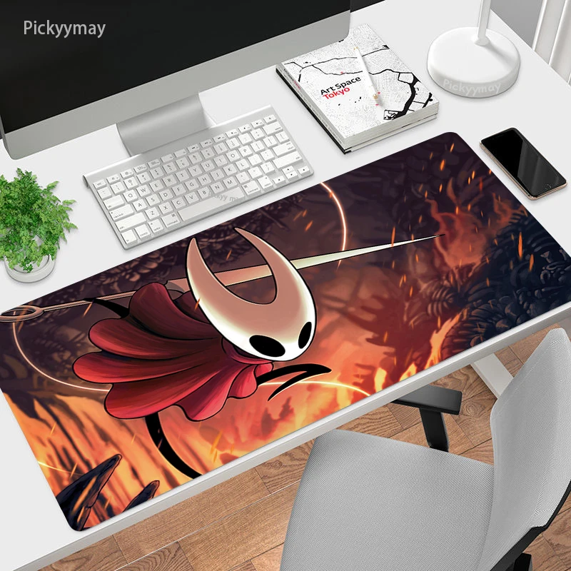 대형 할로우 나이트 마우스 패드 컴퓨터 Deskmat 게임 Mousepad Xxl 키보드 일시 중지 패드 확장 패드 테이블 카펫 고무 깔개 XXL