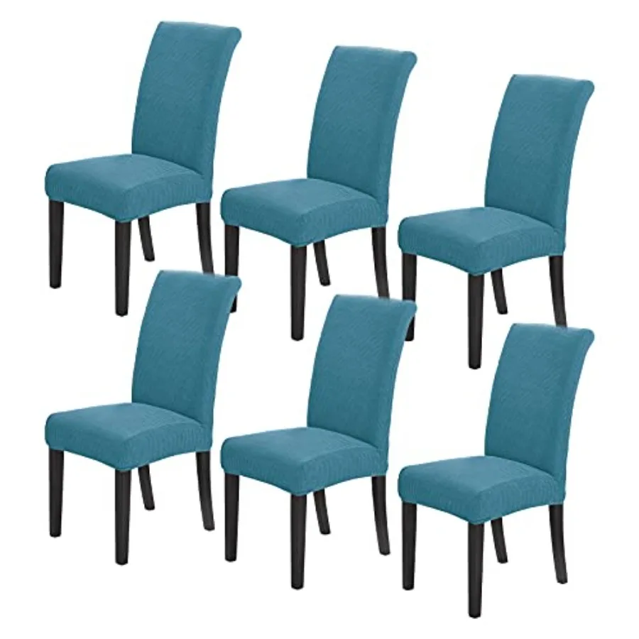 

Stretch Chair Covers for Dining Room Set of 6, Removable Washable Dining Room Chair Covers, Dining Chair Slipcovers Seat Protec