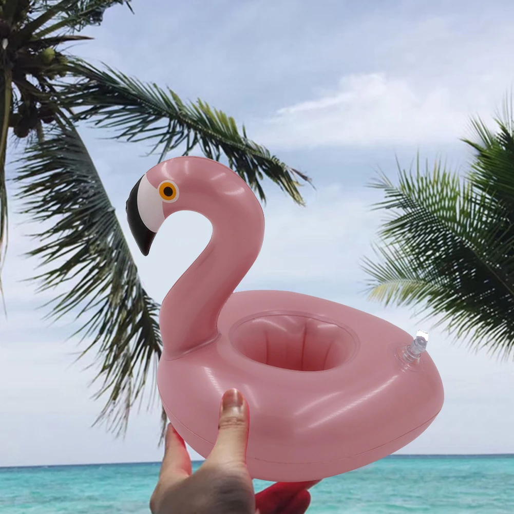Portavasos flotante inflable para piscina, soporte para vasos de bebidas, mesa enfriadora de PVC, suministros para fiestas, regalo para familiares y amigos
