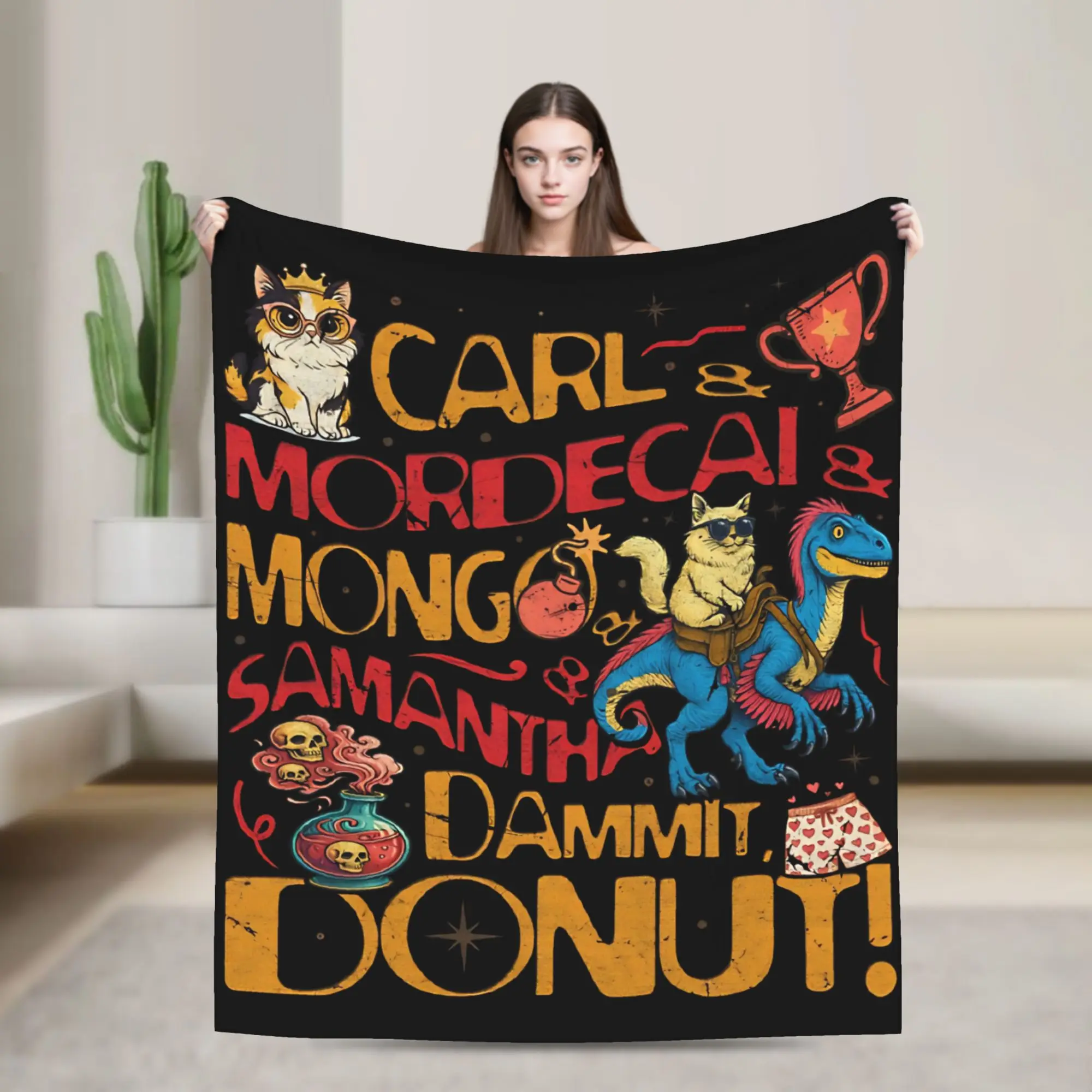 Donut Blankets Flannel Air Conditioning Dungeon Crawler Carl Multi-function Soft Throw Blankets Bedding Travel Plush Thin Quilt