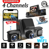4camera Car DVR WIFI Video Recorder 360° Dash Cam Car DVR 24H Parking Monitor Front left right Rear View camera Car Assecories