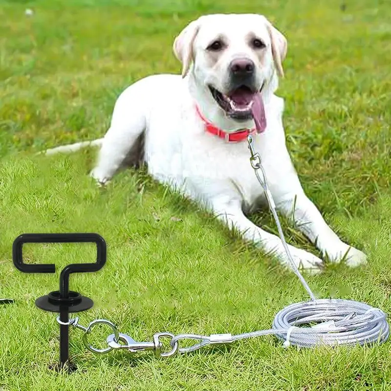 

Dog Tie Out Stake Heavy Duty Ground Spiral Stake Rust-resistant Large Dog Anchors Pet Stakes Outdoor Camping Pet Supplies