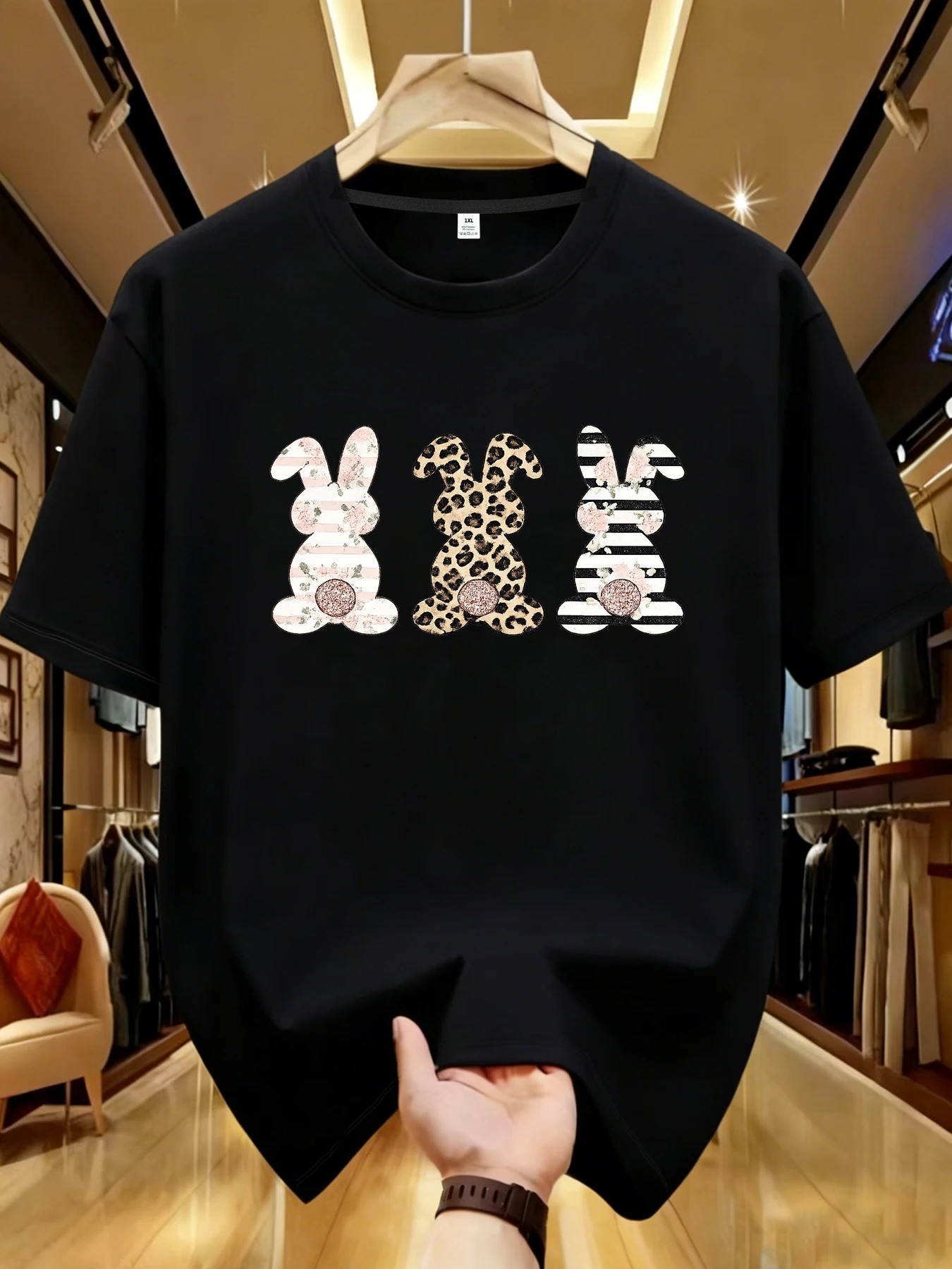 

【WDS01231】Creative printing plus size women's T-shirt summer casual street fashion women's Joker short sleeve T-shirt