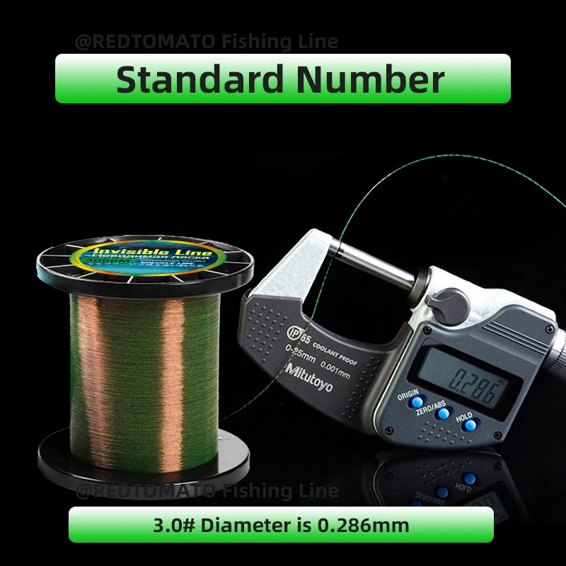 3000M/1000M/500M Invisible Fishing Line 3D Spotted Line Nylon Monofilament Fluorocarbon Coated Carp Bass Pike Fishing Line Pesca