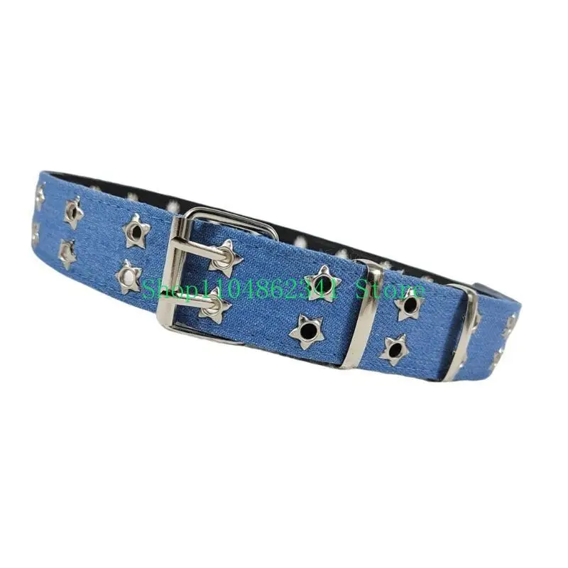 5ASDファッショナブルな星のデザインパンクウエストベルトメンズジーンズベルトメタルバックル