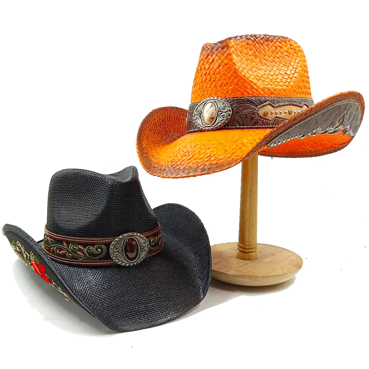 Kowbojski kapelusz słomkowy dla kobiet i mężczyzn letnie kapelusz przeciwsłoneczny na plażę retro zwijane kapelusz kowbojski dla kobiet sombrero vaquero