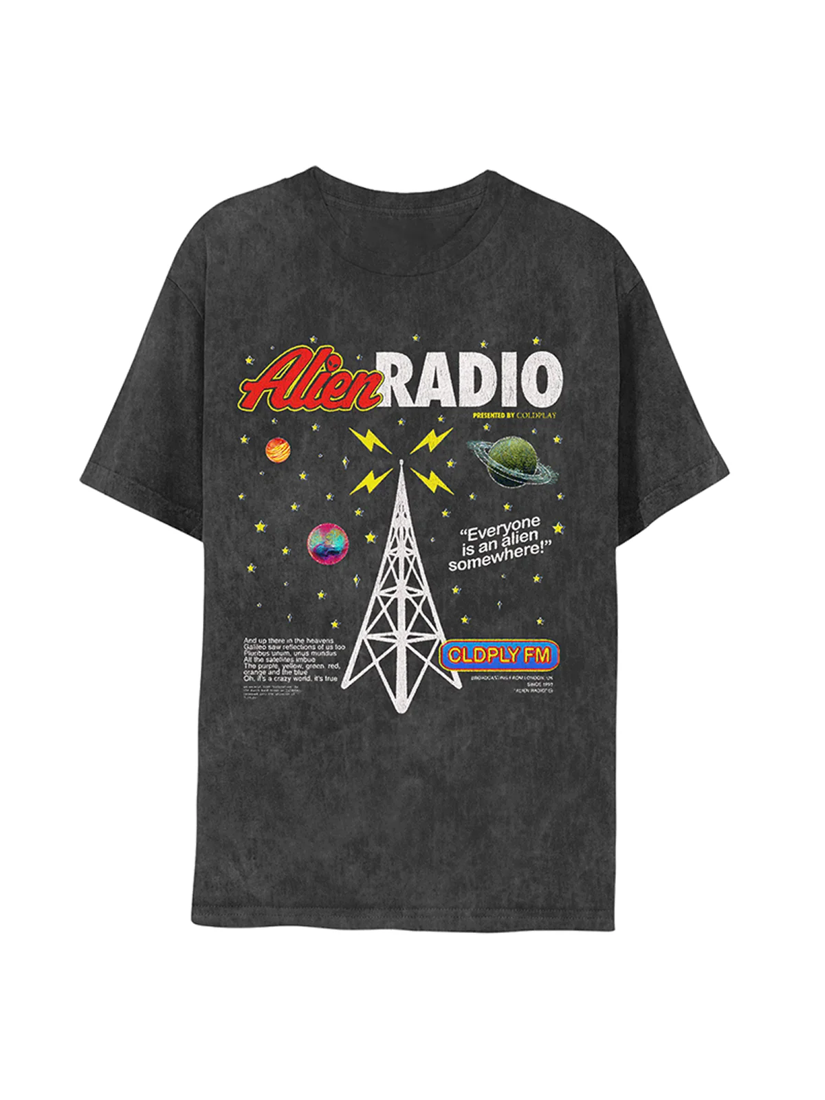 

Alien Radio Waed ort Sve T-irt Youthful Cotton Ro Music Print Casual Summer Faion round Ne Top for Teens