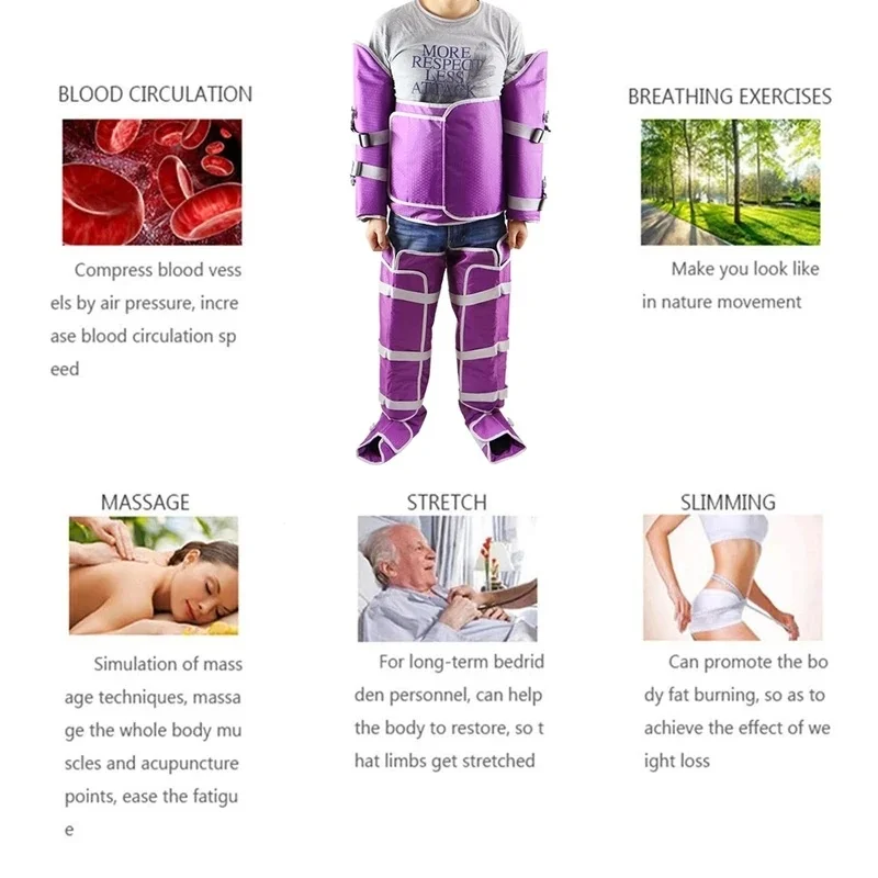 2025 New Electric Air Compression Body Massager Air Circulation Pump Leg Wraps Foot Ankles Socks Detoxification Shaper Machine