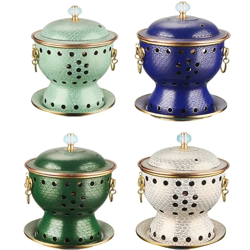 

Blue copper hot pot one person one alcohol stove high-end