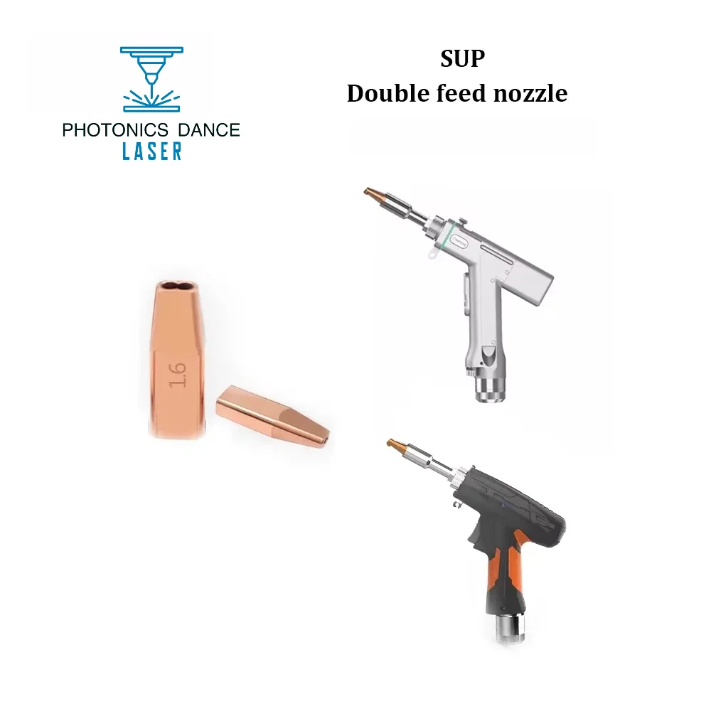 Gefasst Laser Welding Double Wire Feed Nozzle Qilin SUP Double Wire Feeder Accessories Double Guidance Nozzle SUP21T SUP23T