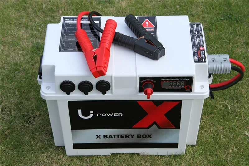 ポータブルマリンバッテリー充電ボックス、USBまたはライターコネクタ、シンプルなdiy、12v