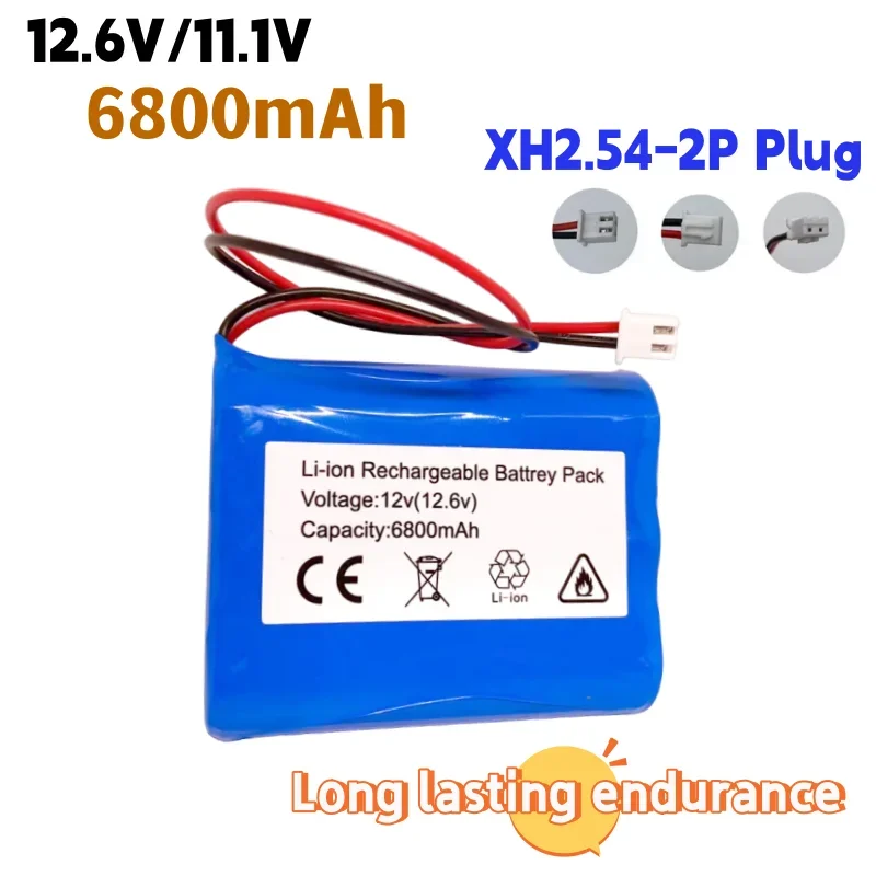 

Новый литий-ионный аккумулятор 11,1 В/12,6 В 6800 мАч 3S1P 18650 с печатной платой и разъемом