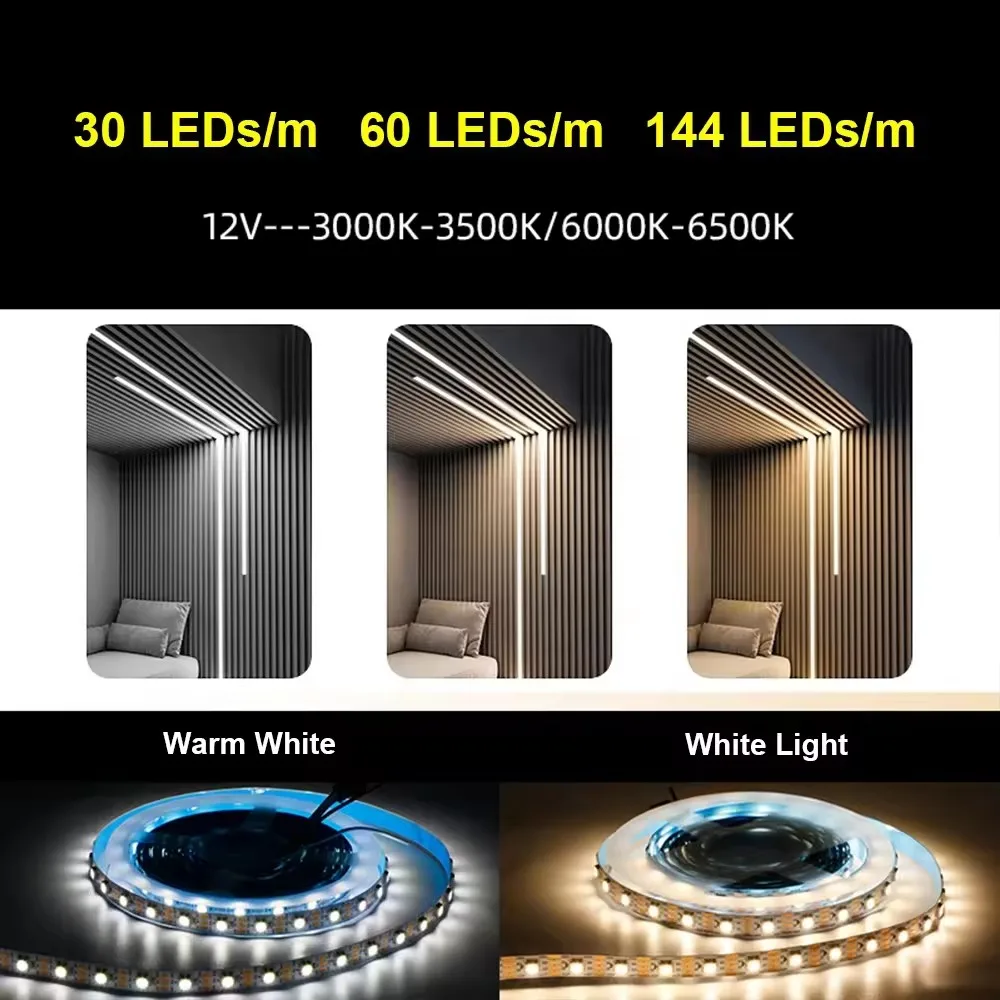DC12V WS2815 Single Color Smart Led Strip Light Programmable Individually Addressable Warm White/White Pixel For Home Decor 1-5M