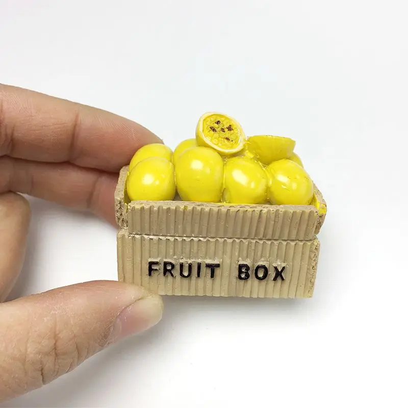 Guangxi, China Passion Fruit Carton Food Magnetic Refrigerator Sticker 3D Hand-Painted Exquisite Travel Souvenir