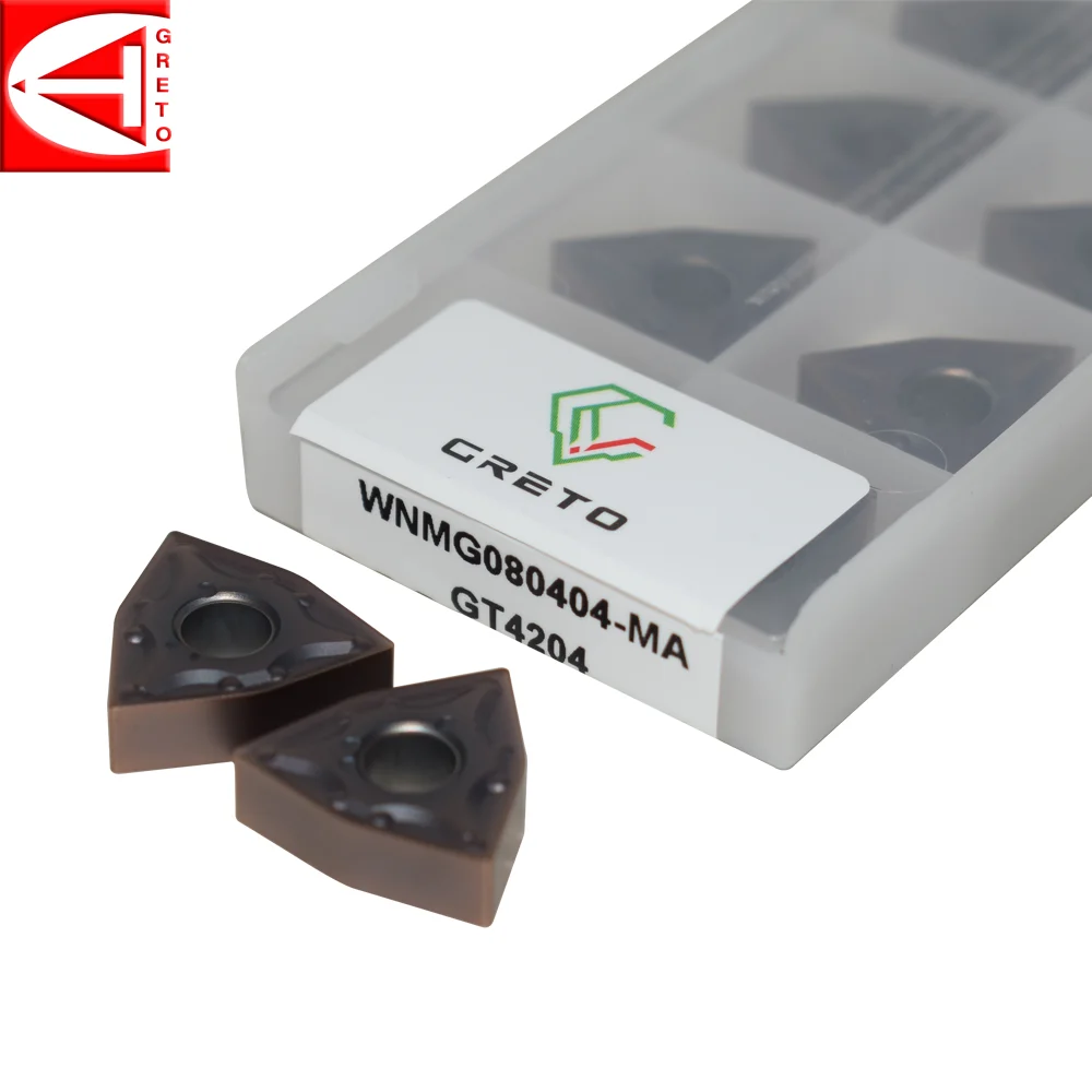 GRETO WNMG080408-MA GT4202 GT4204 Carbide Tablet Turning  For Cnc Tools WNMG080404-MA WNMG080412-MA