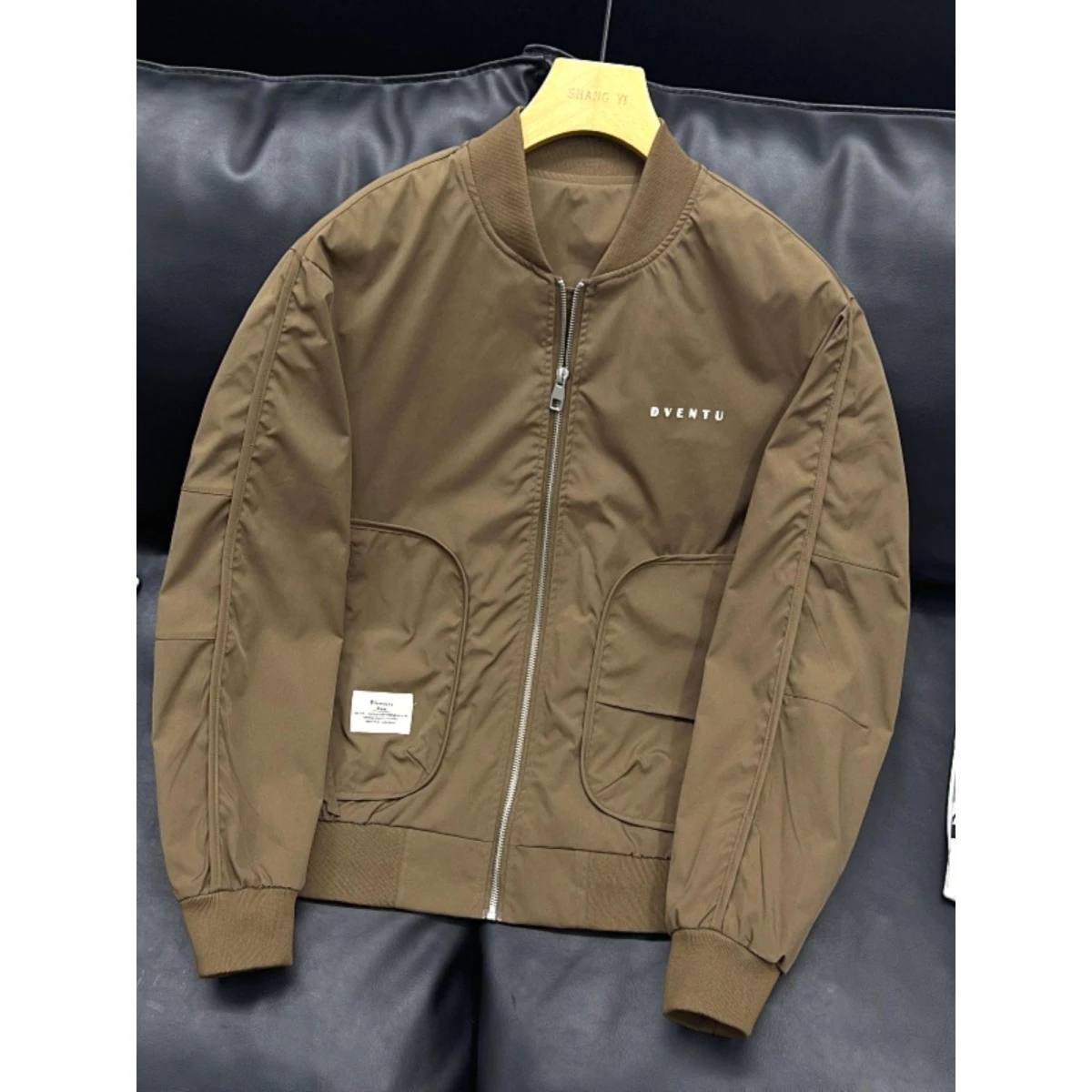 

Loose Men's Pilot Jaet Spring Autumn Baseball Collar Workwear Coat American Retro Casual Trendy Brand Zipper Closure Long S...