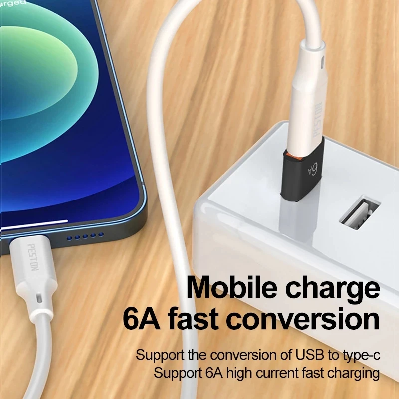 6A tipo C femmina A USB A maschio adattatore OTG USB-C convertitore per Macbook Xiaomi Samsung Oneplus adattatore connettore cavo Realme