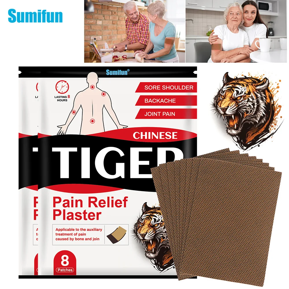 Sumifun tradicional chinês tigre dor aliviar o remendo, massagem ácida muscular