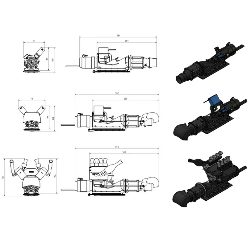 DIY Ship Model Accessories for Most Boats HPW 40 Water Jet Pump Alloy Impeller Or Hardware Set for 3D Print RC Boat