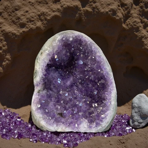 Natural Crystal Cluster Amethyst Stone Geode   Raw Quartz Minerals Real Uruguay Home Decoration Spiritual Chakra Reiki