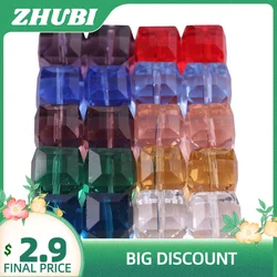 20Pcs Lampwork Glass Cube Beads Red 10mm Faceted Square Beads DIY Making Cristaux Bijoux Accessoires Couture Wholesale In Bulk