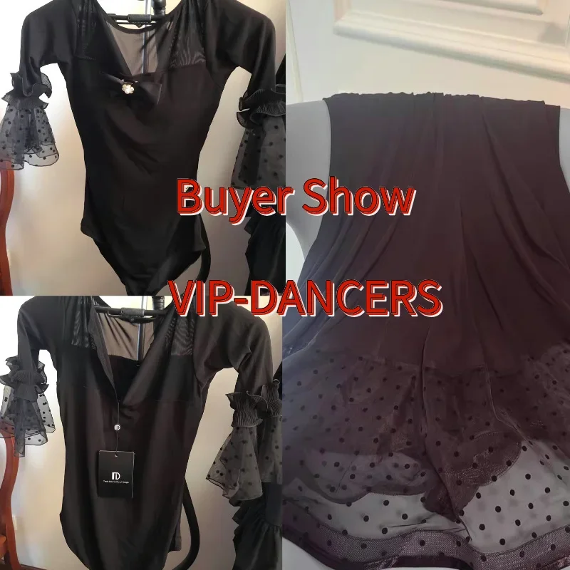 Vêtements de danse pour salle de bal pour femmes, manches courtes, hauts de danse latine, jupe en maille, robes de concours de danse latine pour adultes, nouvelle collection 2023, SL9374