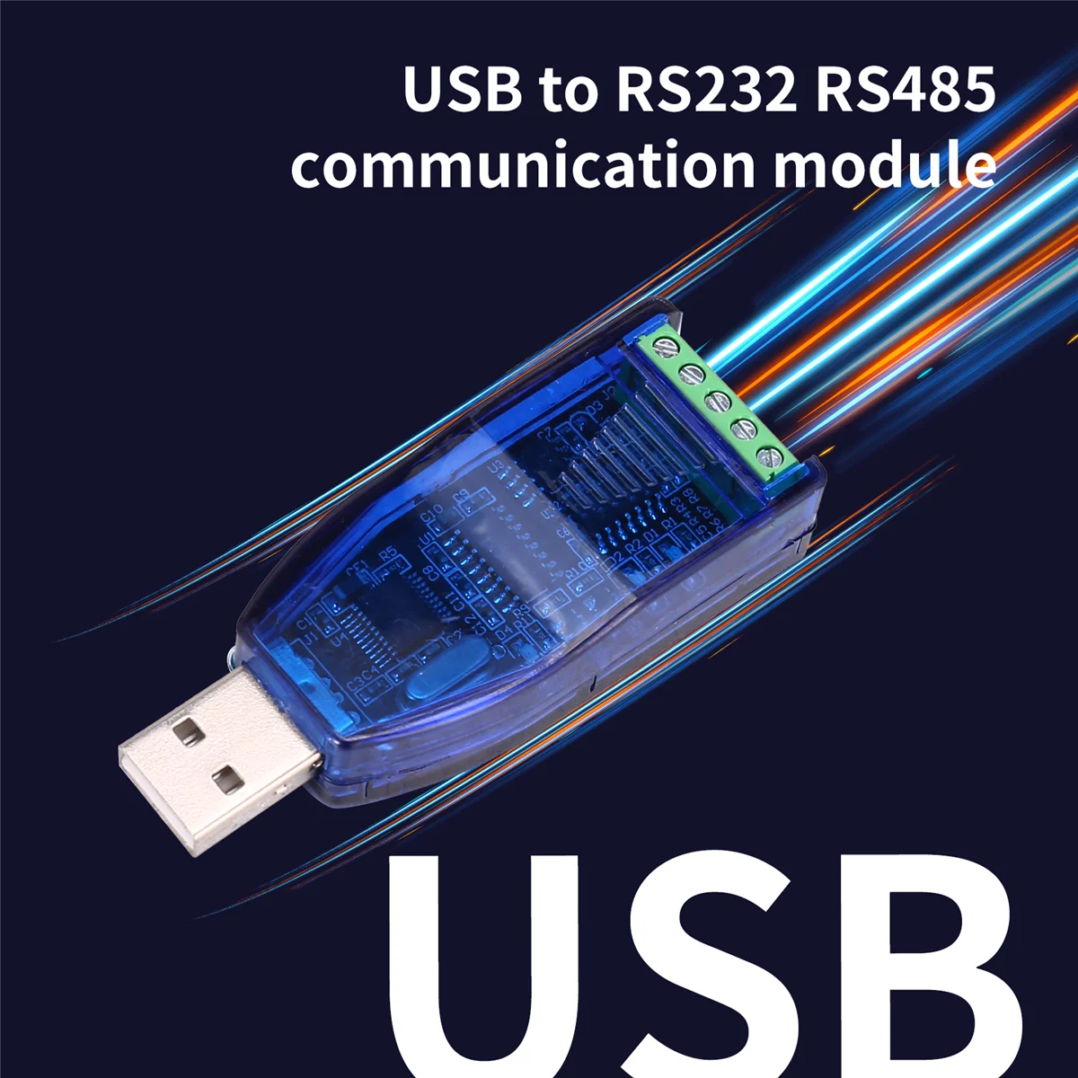 Industriële USB naar RS485 RS232 Converter Upgrade Bescherming RS485 Converter Compatibiliteit V2.0 Standaard -485 Connector