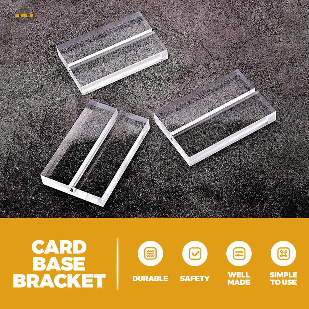 

8 Pcs Acrylic Base Clear Slotted St for Signs Place Cards Holder Stable Transparent Display Wedding Party Menu