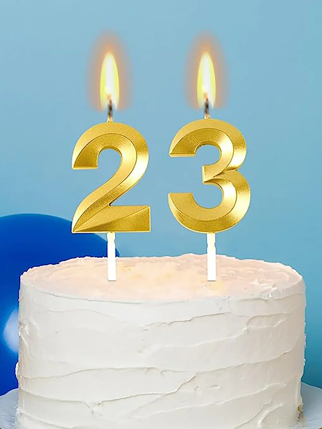 1 Stück – Geburtstagskerze, goldene Zahl 0–9, rauchfrei, Geburtstagskuchen-Einsatz, Party-Kerze, Dekoration, Jahrestagskuchen – Detail 5