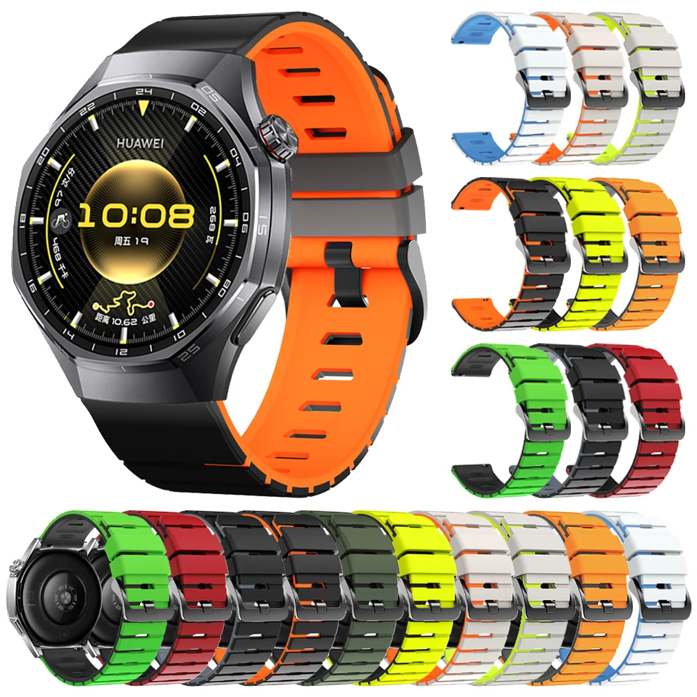 22 مللي متر سيليكون حزام لهواوي ساعة GT5 GT6 برو استبدال معصمه لهواوي ساعة 5/4/3 برو GT 6 4 3 2 46 مللي متر الرياضة سوار