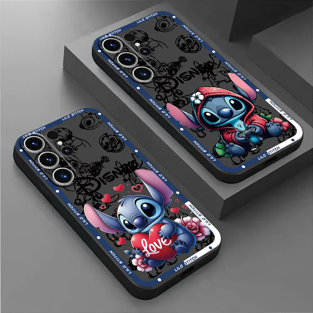 TPU Soft Case for Samsung Galaxy S24 Ultra S21 5G S22 Plus S23 Ultra S20 S21 FE S21 Disney Lilo & Stitch Coque Funda Cover