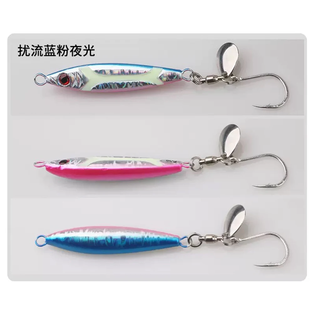 ليلة ضوء سبين الذيل المعادن تهزهز الصيد إغراء 20 جرام 30 جرام 40 جرام 60 جرام 80 جرام سبينر شاد المعادن Vib الصب الشاطئ كرانكبيت البحر باس الطعم