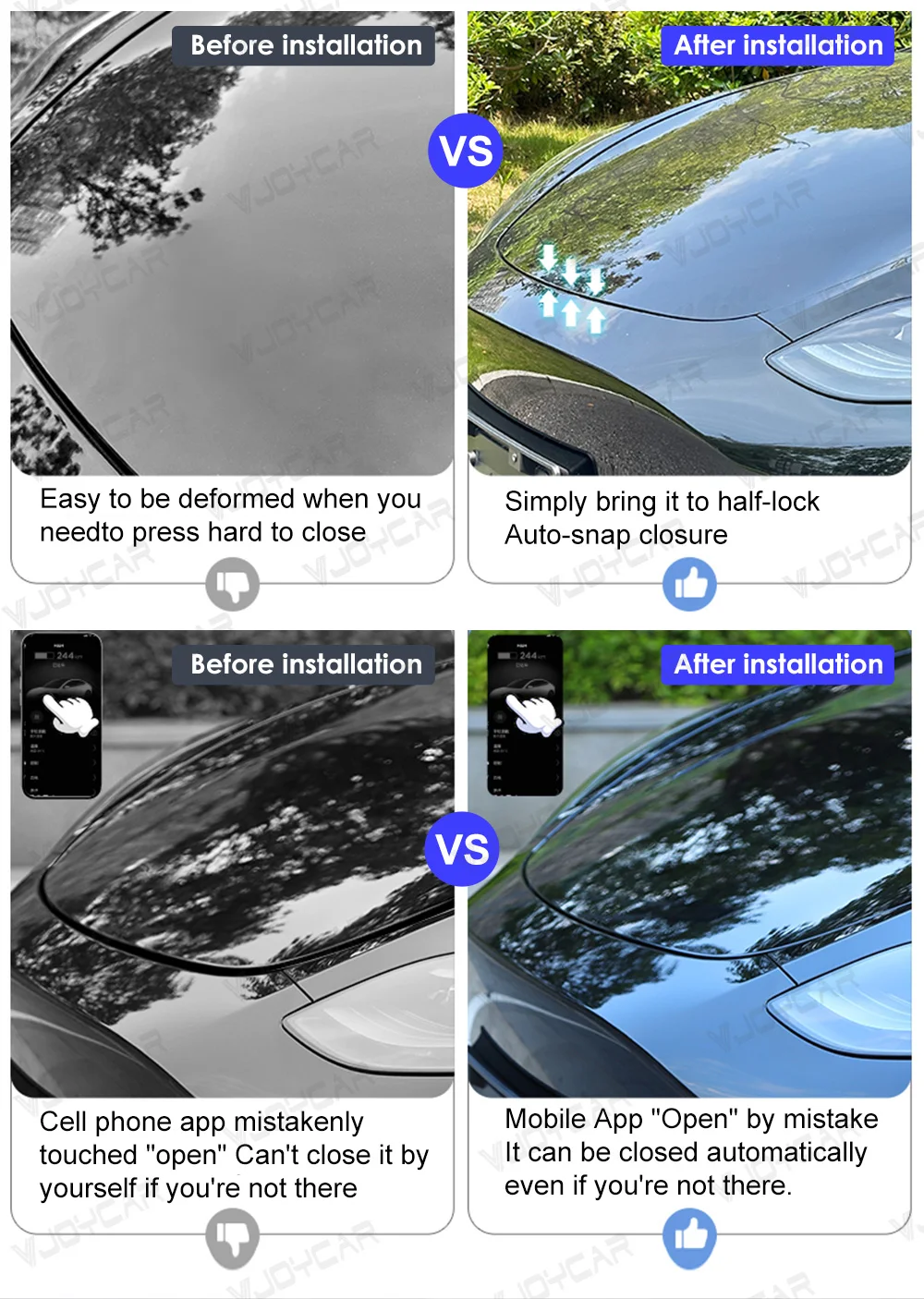 Elektrische Saugverschluss-Funktion für den Vorderkofferraum von Tesla Model Y / Y Juniper / YL / X / S/ 3 Highland Frunk Auto-Closer – Detail 7