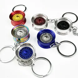 Car Wheel Hub Keychain BBS racing wheel key chain /Turbo Keychain Key Ring Metal with Aluminum Brake Discs Keyfob