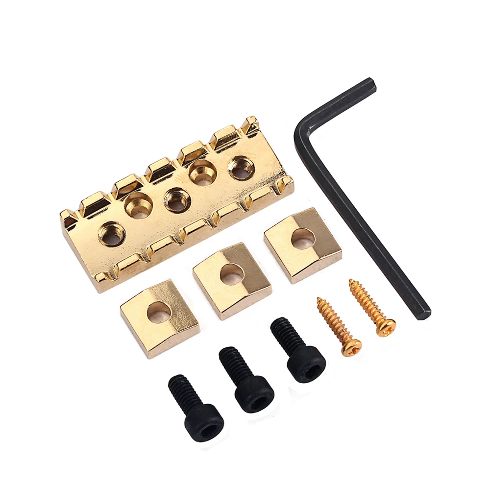 

1pcs Gold-plated String Lock 42Mm Electric Guitar Locking Nut Zinc Alloy Durable Tone Stability Easy Install Guitar Parts