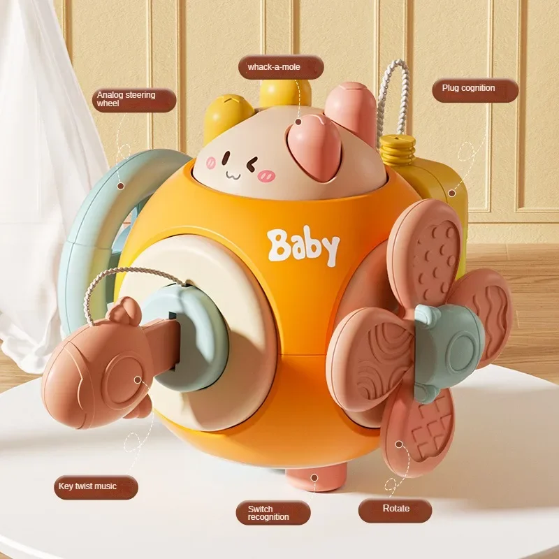 Jouets d'éducation althpour bébé, boule occupée multifonctionnelle, boule de préhension à la main, puzzle pour bébé, entraînement Montessori