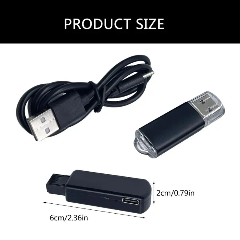 Adaptador dongle USB con cable tipo C para accesorios juegos herramientas sistemas 9.0-11.0