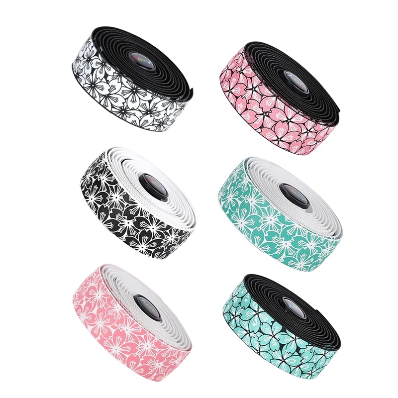 Bike Bar Tape Sakura-Pattern Road Bicycle Handlebar Cover Bike Handles Strap Anti Slip Shock Handles Tape