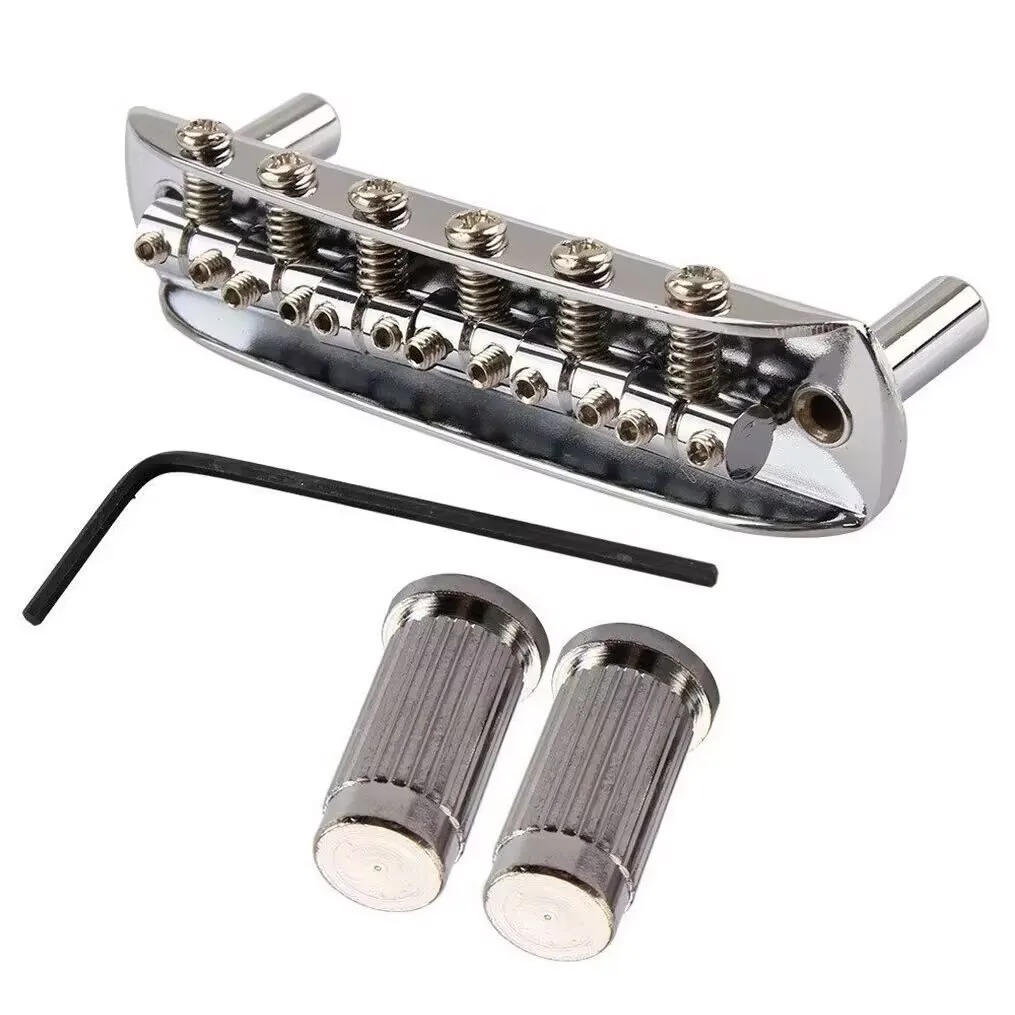 Classic Chrome Vintage Mustang Bridge W/Large Saddles Guitar Parts Accessories