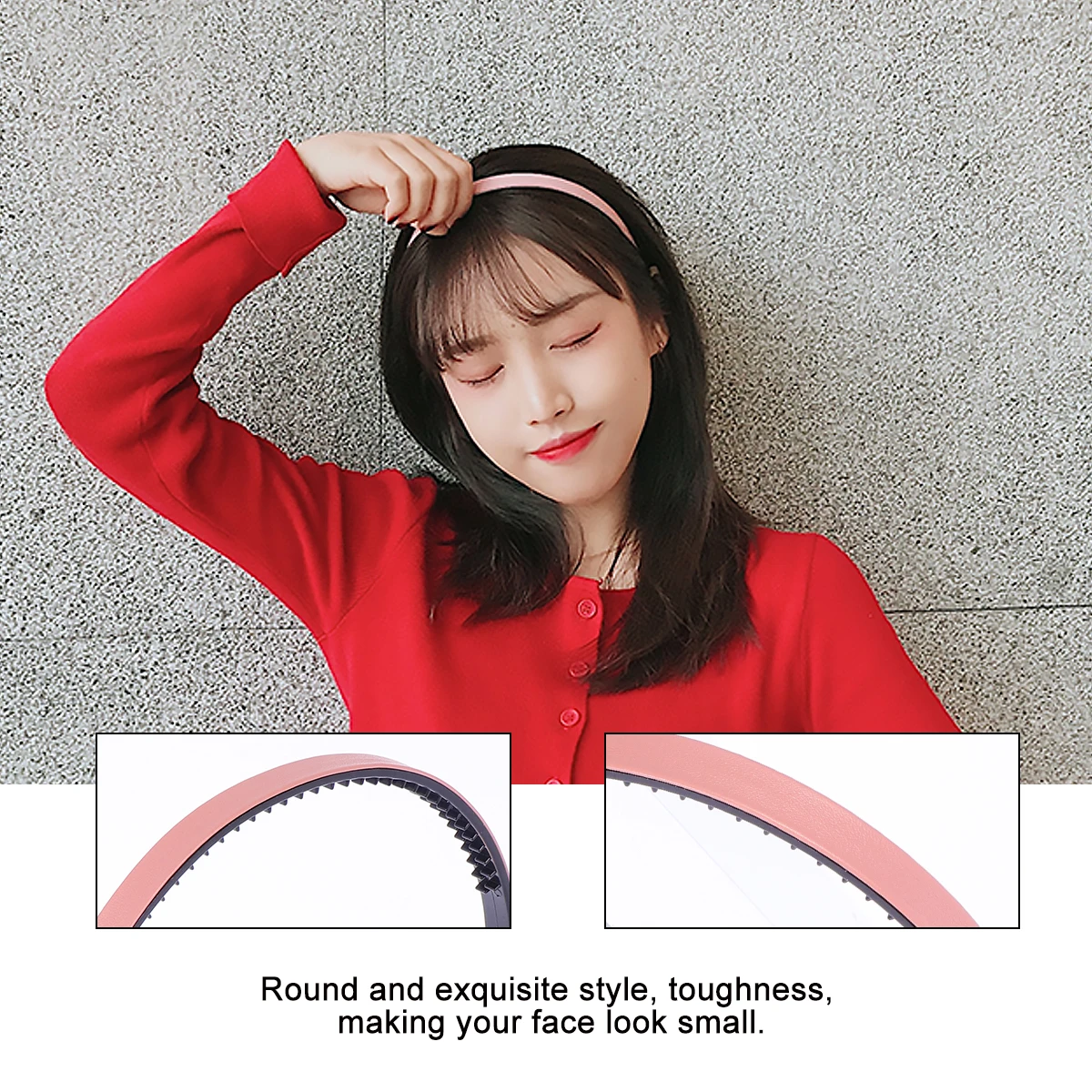 

6PCS Solid PU Women Hoops Durable Fashion Hair Hoop Comfortable Accessories Party Daily Life Stylish Gift Hair