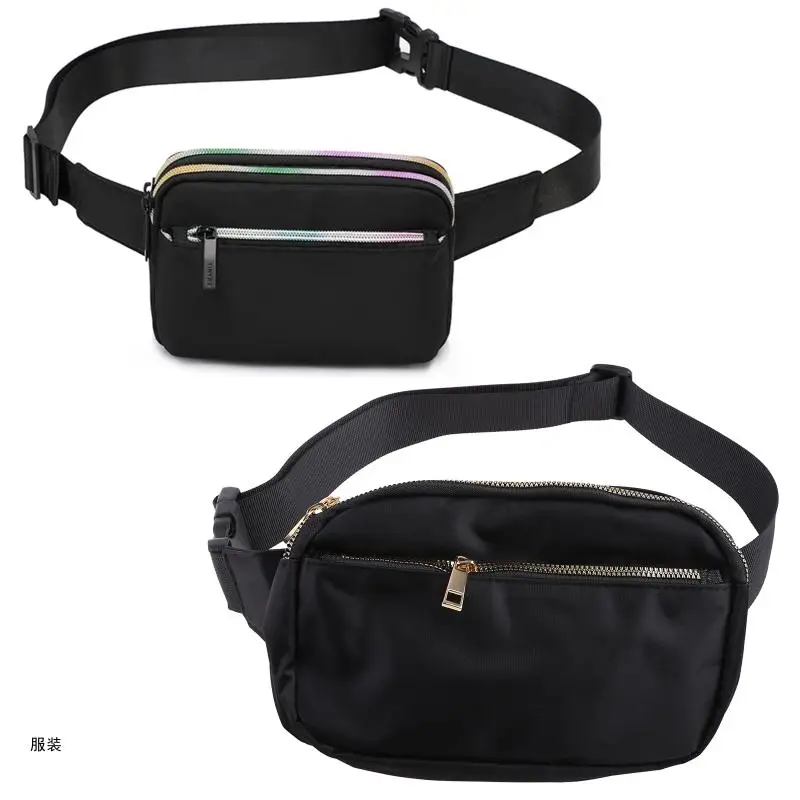 D0UD Women Belt Bag Fanny Pack Phone Money Cash Light Sports Waist Bags Colors Zipper Fashion Travel