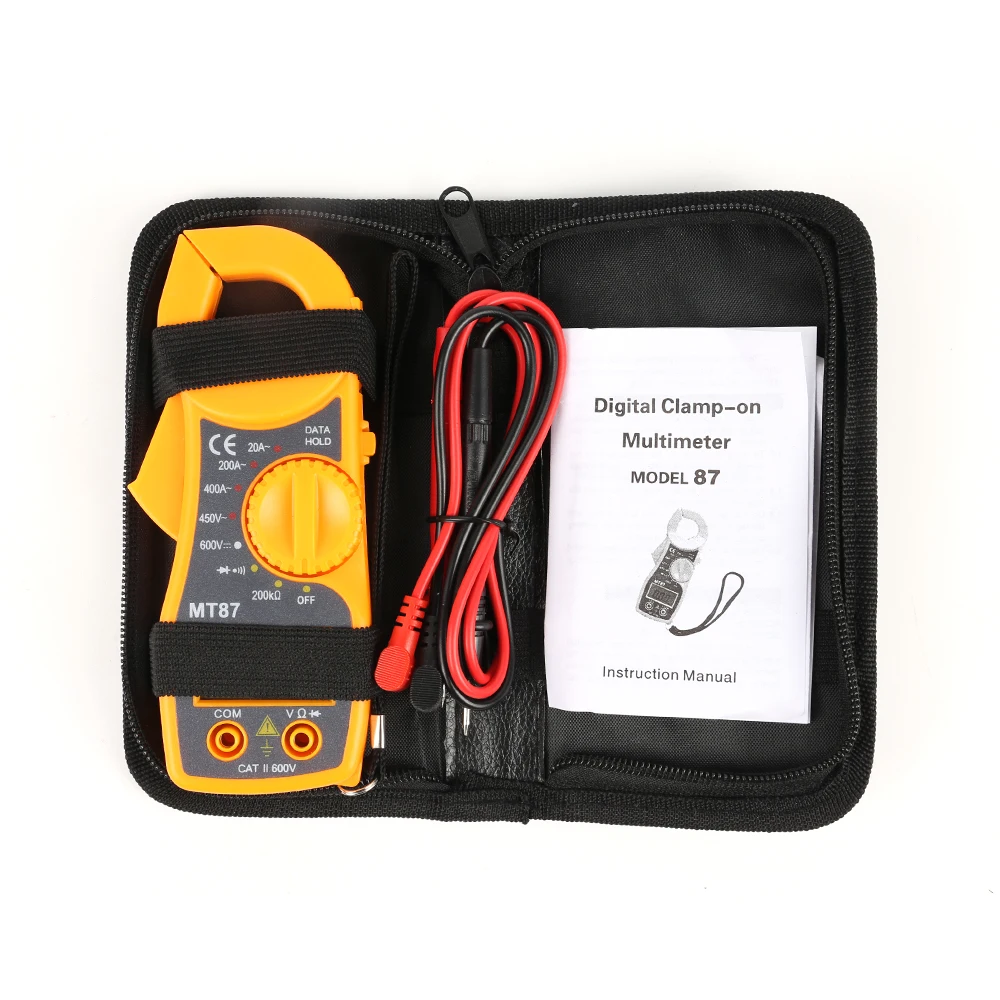 Pocket Mini Digital Clamp Multimeter Tester Meter 2A~200A Current AC DC Voltage 600V Resistance Detectio A3399 Bag Optional