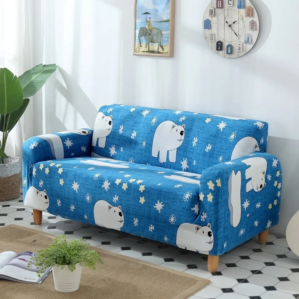 Elastic Cotton Sofa Cover Slipcovers All-inclusive Couch Case For Different Shape Sofa Bear High Quanlity Solid European Style