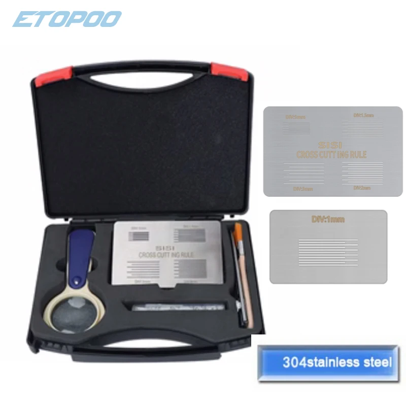 Cross Hatch Adhesion Tester Cutter Kit – Multi-Blade Set (Choose Your Spacing: 1mm/2mm/3mm, 6 Or 11 Teeth)