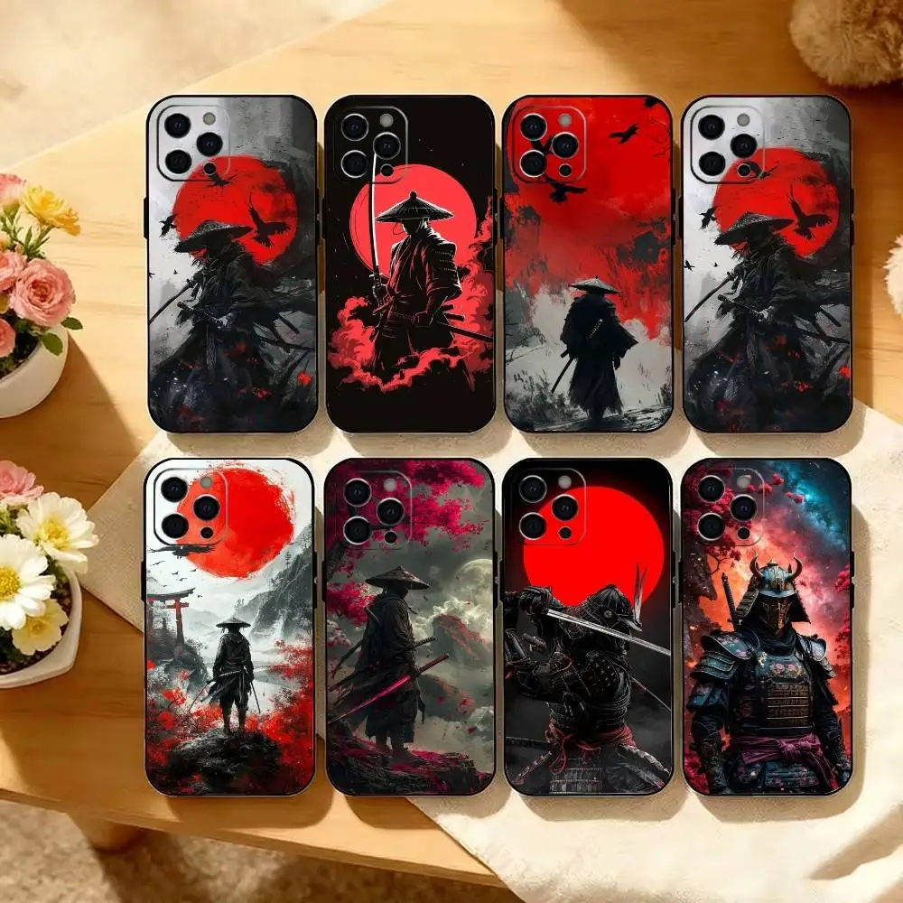 

J-Japanese Bushido S-Samurai Phone Case For iPhone 17, 16,15,14,13,12,11 Plus,Pro Max, Others Soft Black Cover