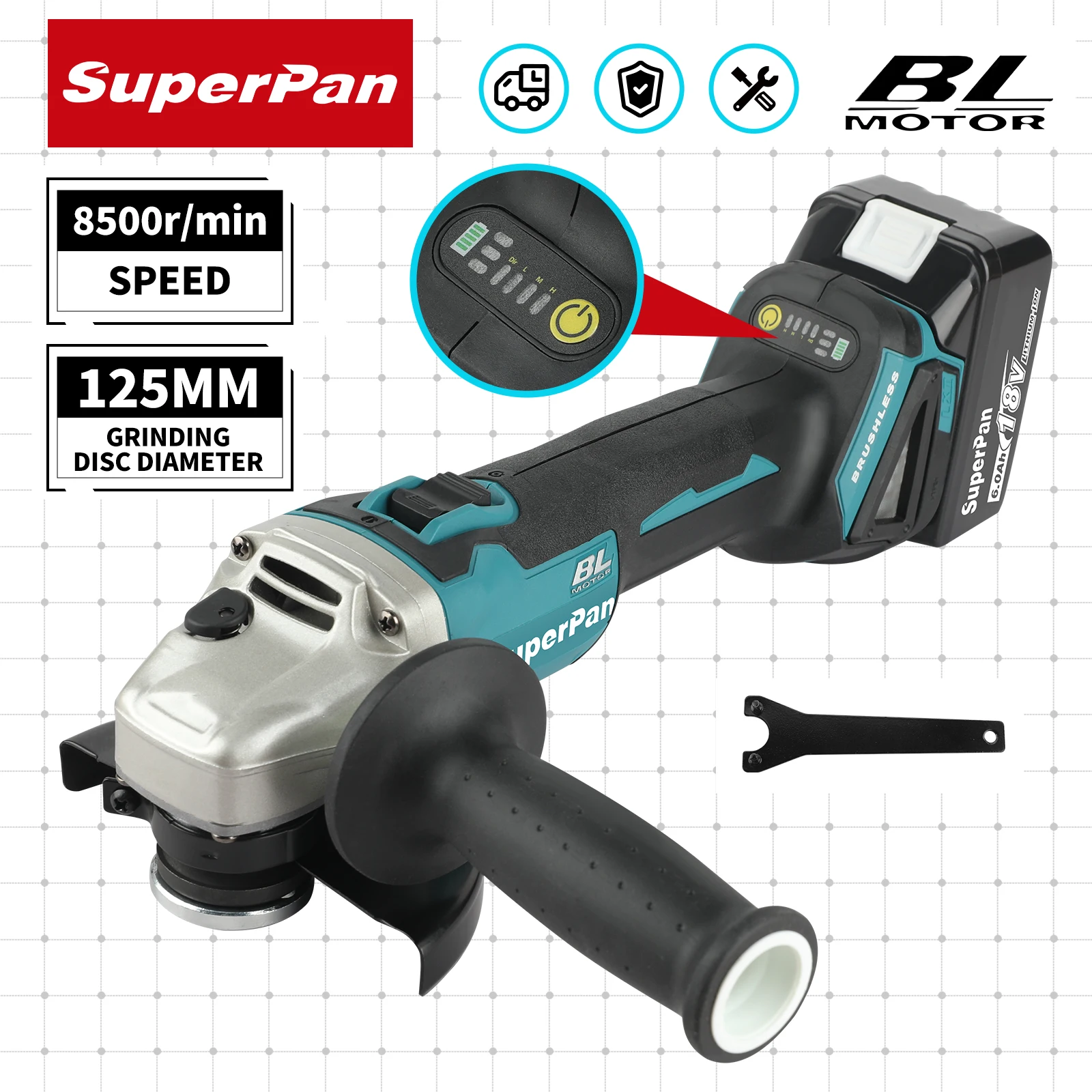 

Многофункциональный бесщеточный инструмент Superpan sp404 18В с энергосберегающим двигателем – портативный, для ремонтных работ дома, совместим с аккумуляторами Makita 18В