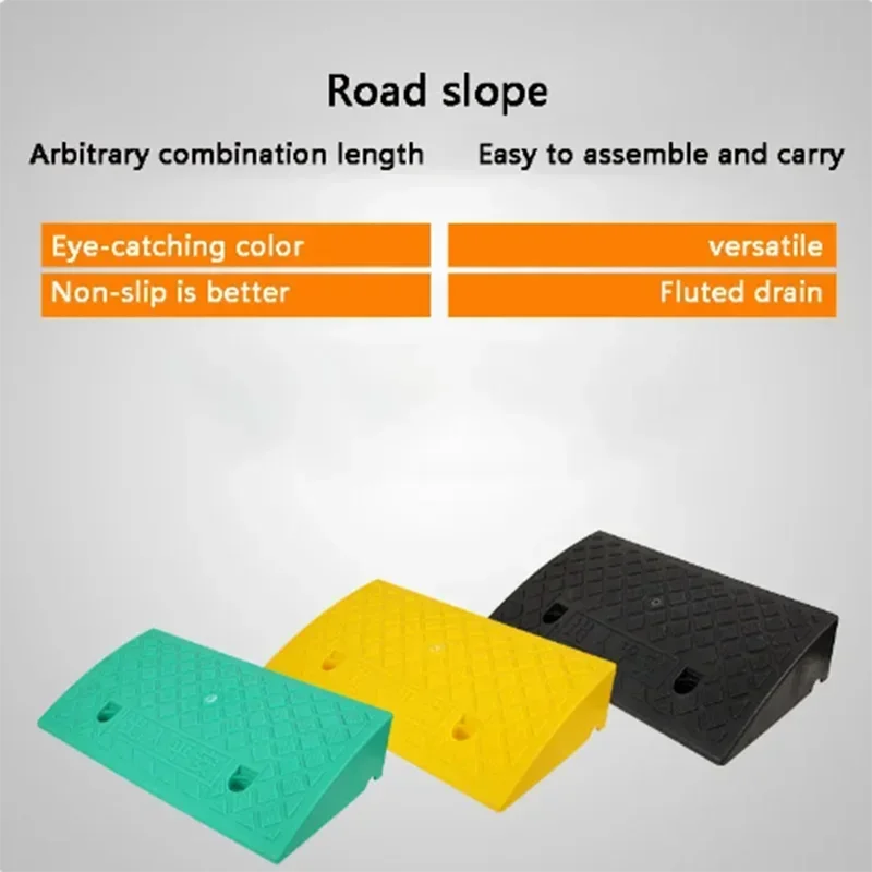 50*27*13cm Plastic PVC Curb Ramp PortableThreshold Pad Ramp For Loading Dock Sidewalk Scooter Motorcycle Car Triangle Mat